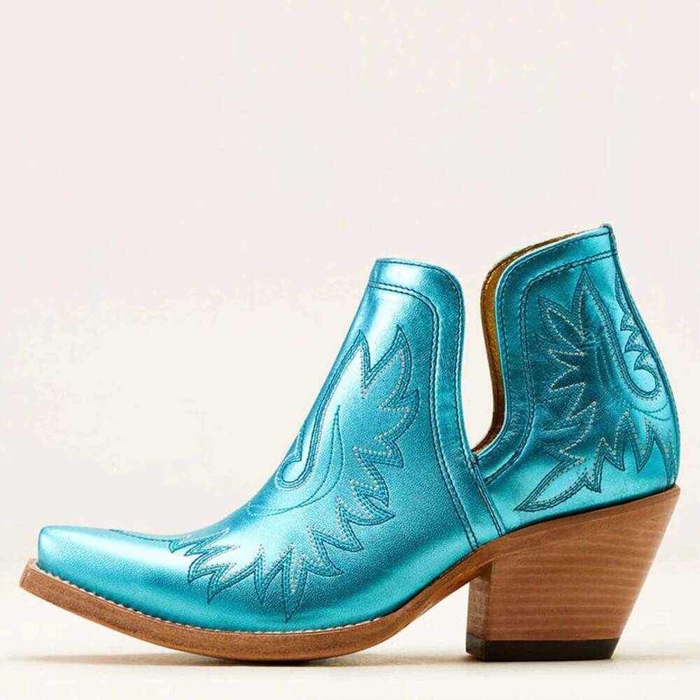 NEW ARIAT women's dixon x toe western bootie in electric calypso blue